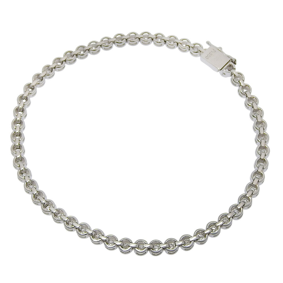 テニスブレスレット D1.00 プラチナ Pt850 12.9g