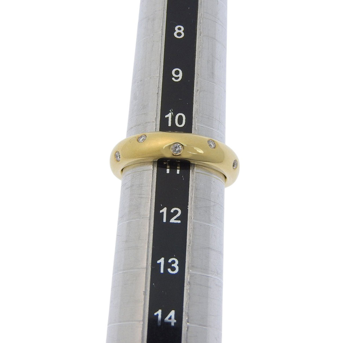 钻石戒指 D0.075 黄金 K18YG 5.6g 配饰珠宝