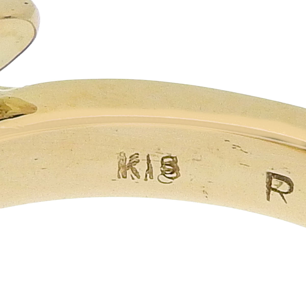 ルビー ダイヤモンド リボンモチーフ リング R0.39/D0.13 イエローゴールド K18YG 4.0g