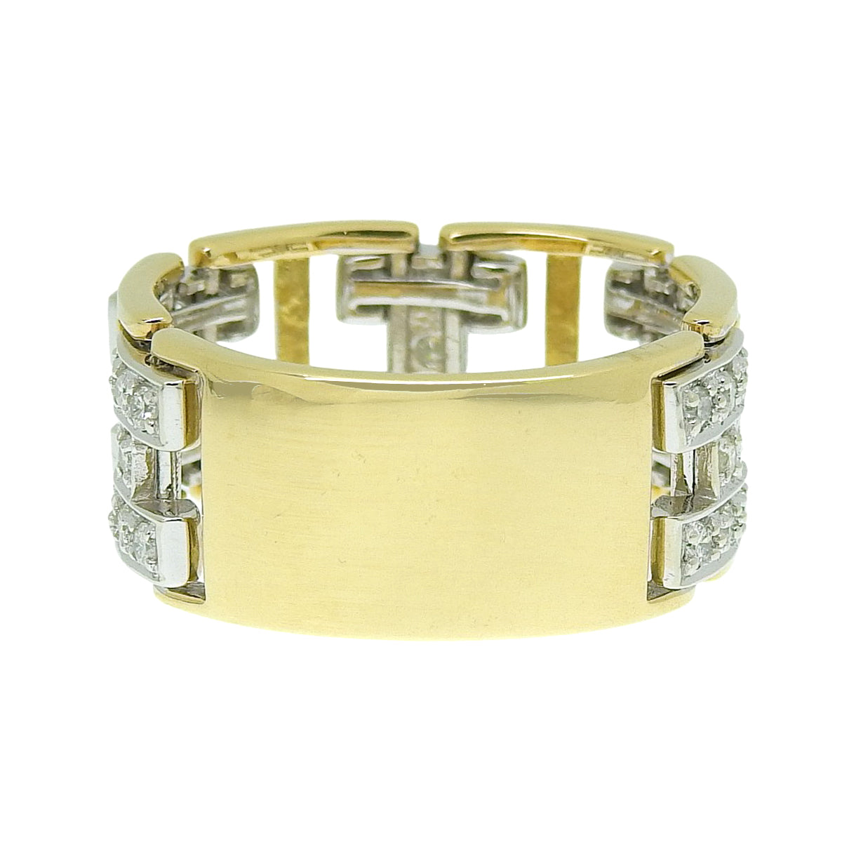 H motif diamond ring D0.50 K18YG WG