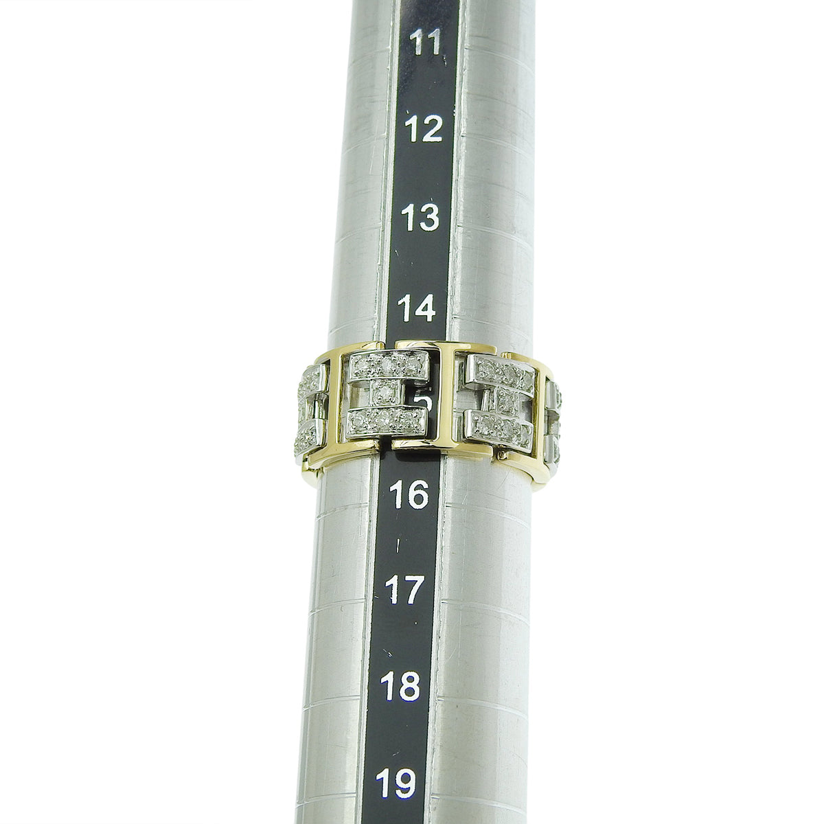 H motif diamond ring D0.50 K18YG WG