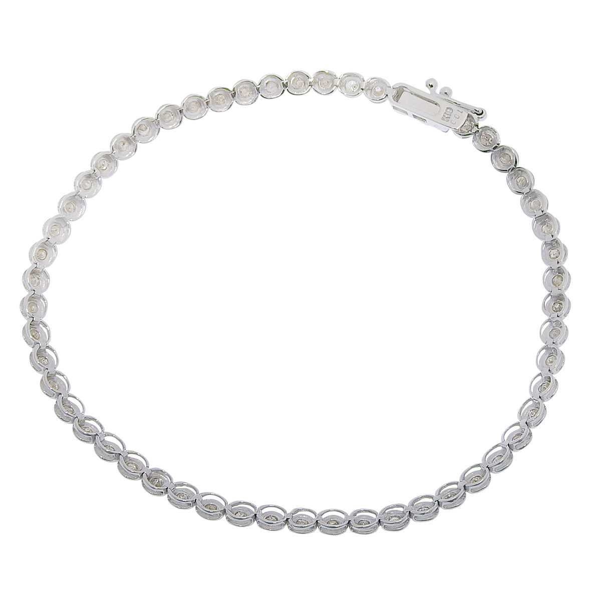 Tennis bracelet D1.00 white gold K18WG 4.2g