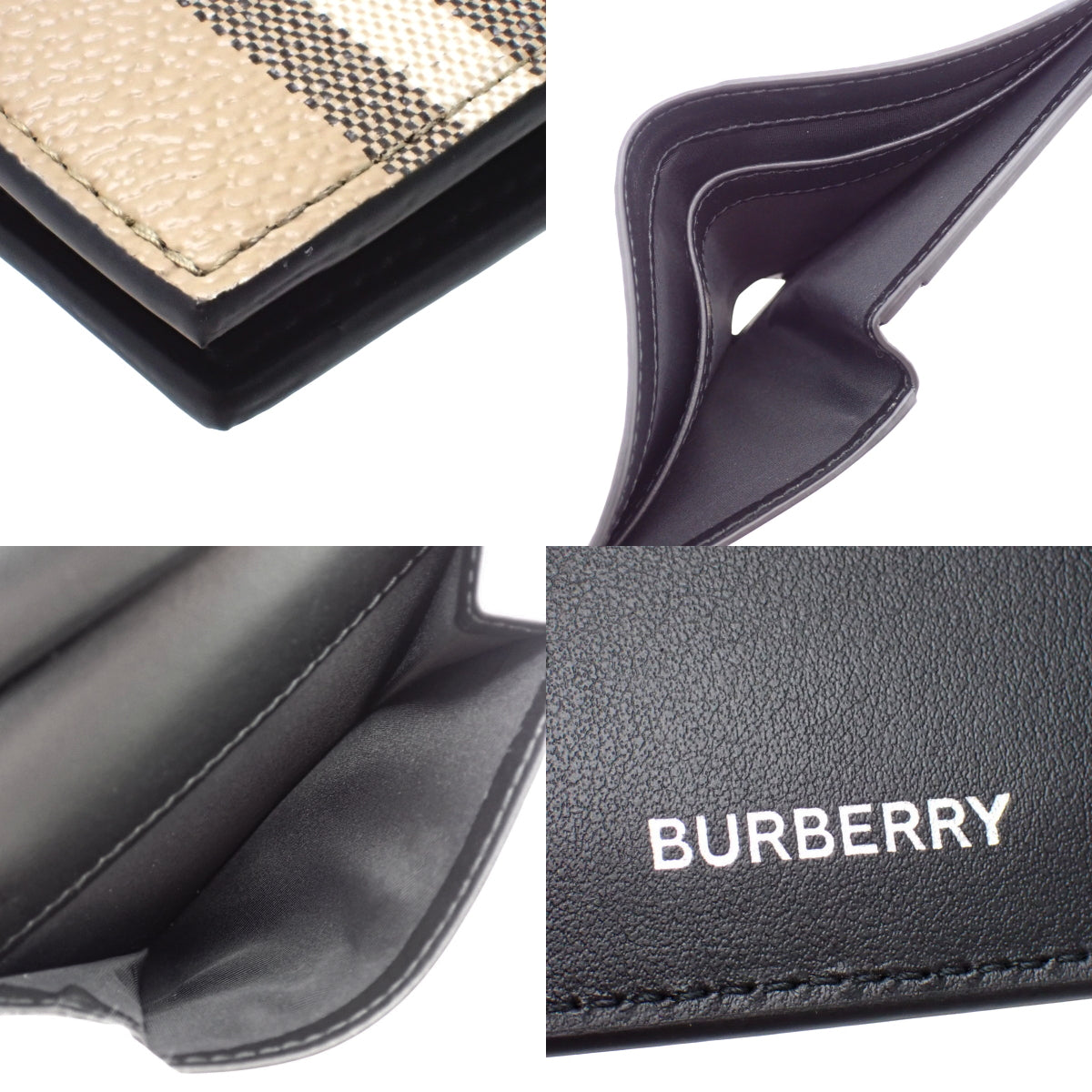 Nova Check Bifold Wallet PVC Coated Canvas Calfskin 8069815