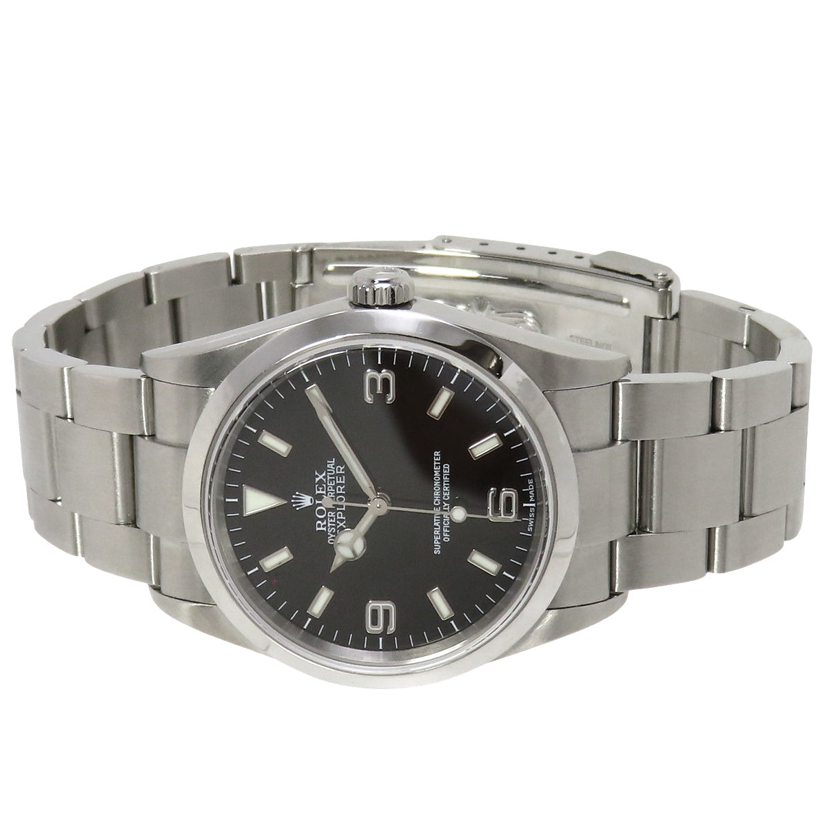 Explorer 1 114270 SS Y 黑色自动男士腕表