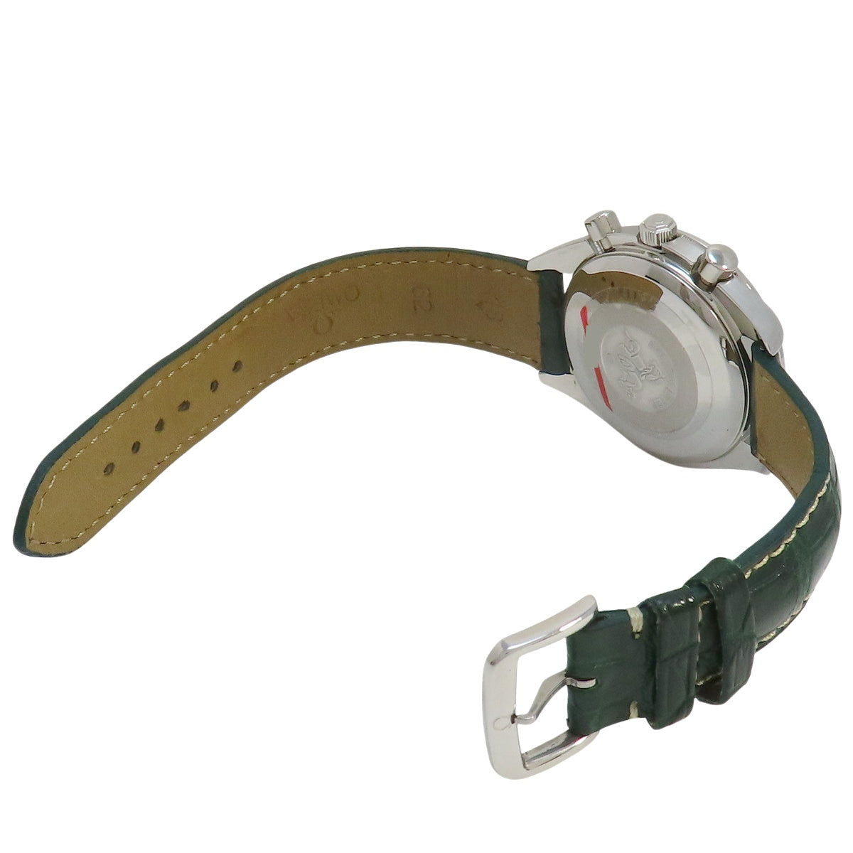 Speedmaster Date 3811.70.26 SS/Leather Green Automatic Men's