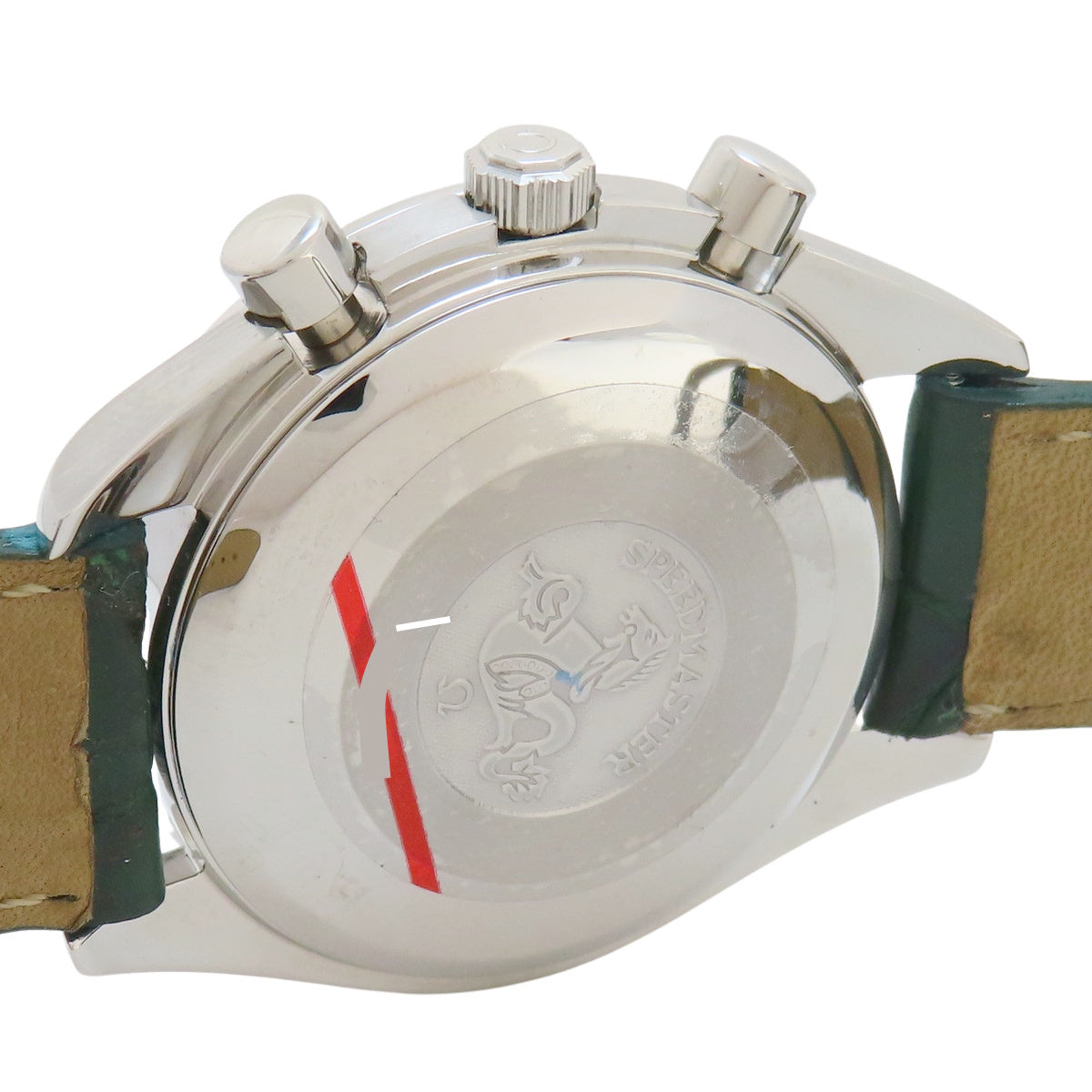 Speedmaster Date 3811.70.26 SS/Leather Green Automatic Men's