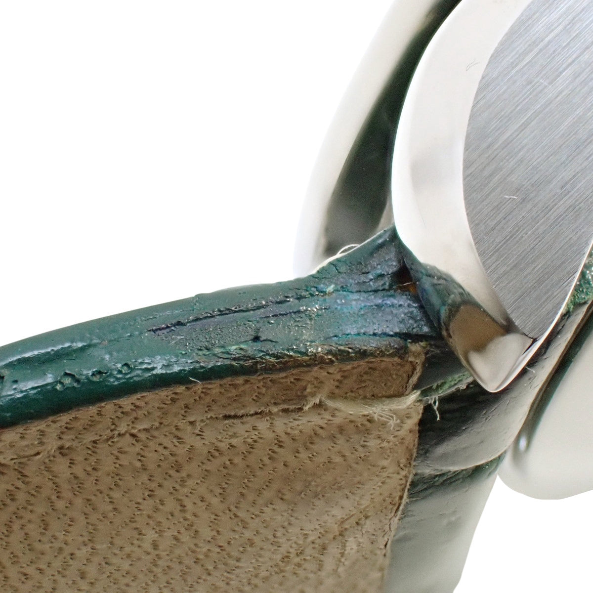 Speedmaster Date 3811.70.26 SS/Leather Green Automatic Men's