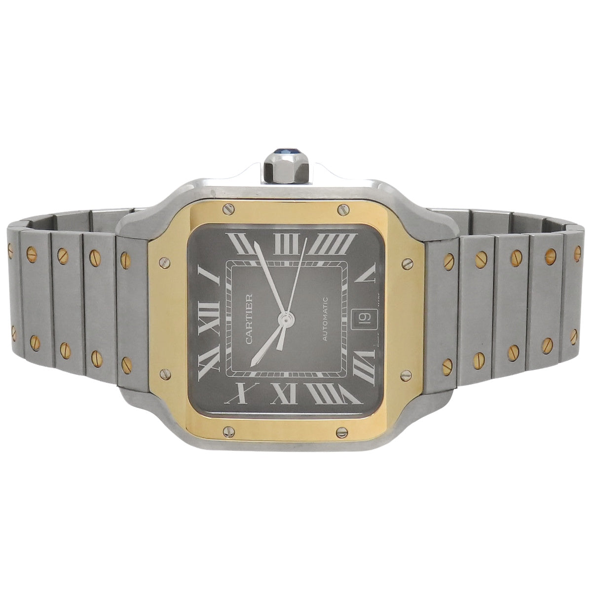 サントス ドゥ カルティエ ウォッチ LM W2SA0030 YG/SS ブラック 自動巻き メンズ