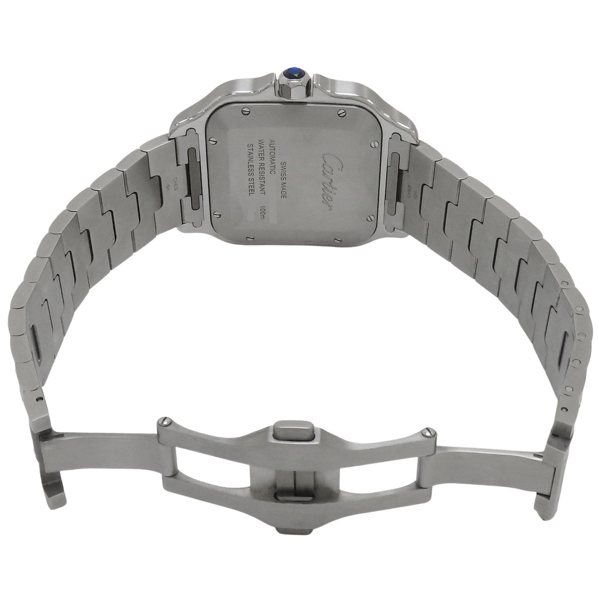 卡地亚 Santos de Cartier LM W2SA0030 YG/SS 黑色自动男士腕表