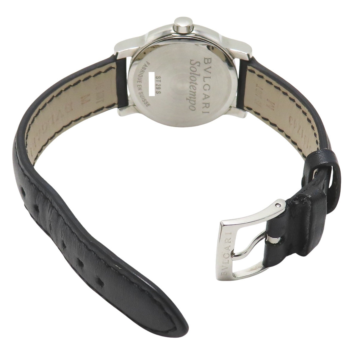 ソロテンポ ST29S SS/革 ブラック クオーツ レディース