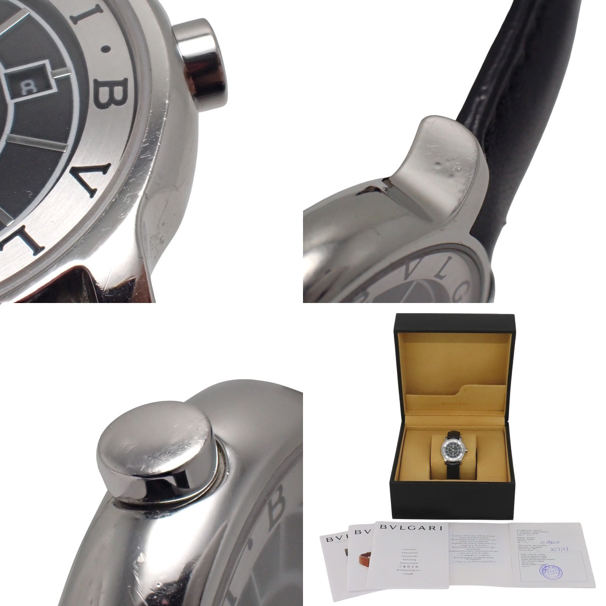 ソロテンポ ST29S SS/革 ブラック クオーツ レディース