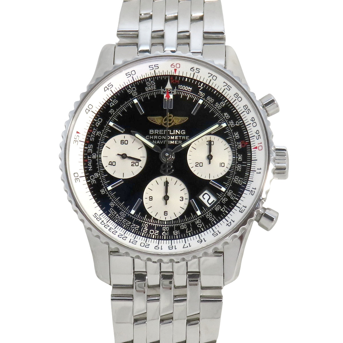 ナビタイマー A23322 SS ブラック 自動巻き メンズ