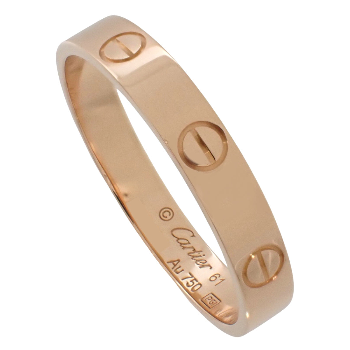 ミニ LOVE リング ピンクゴールド K18PG 3.6g