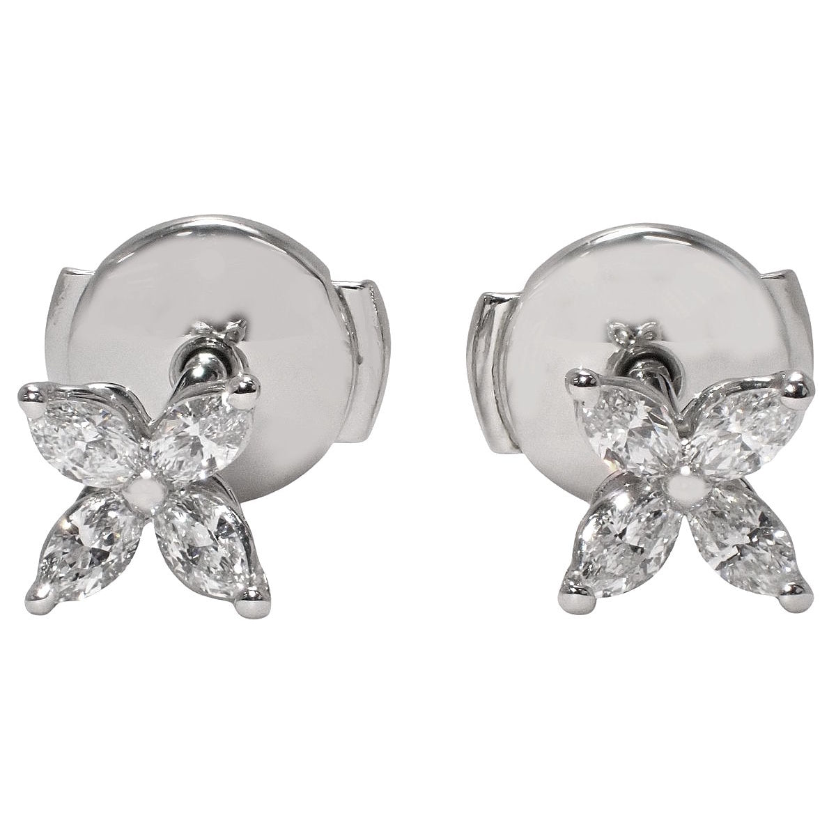 Mini diamond earrings in platinum Pt950