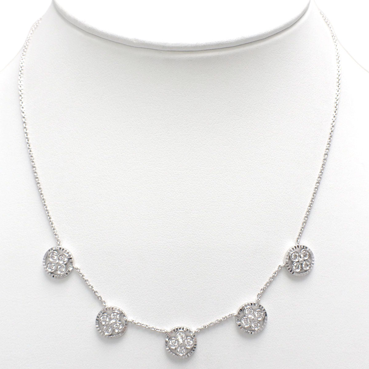 パンダンティフ ブロッサム ネックレス ダイヤモンド ホワイトゴールド K18WG