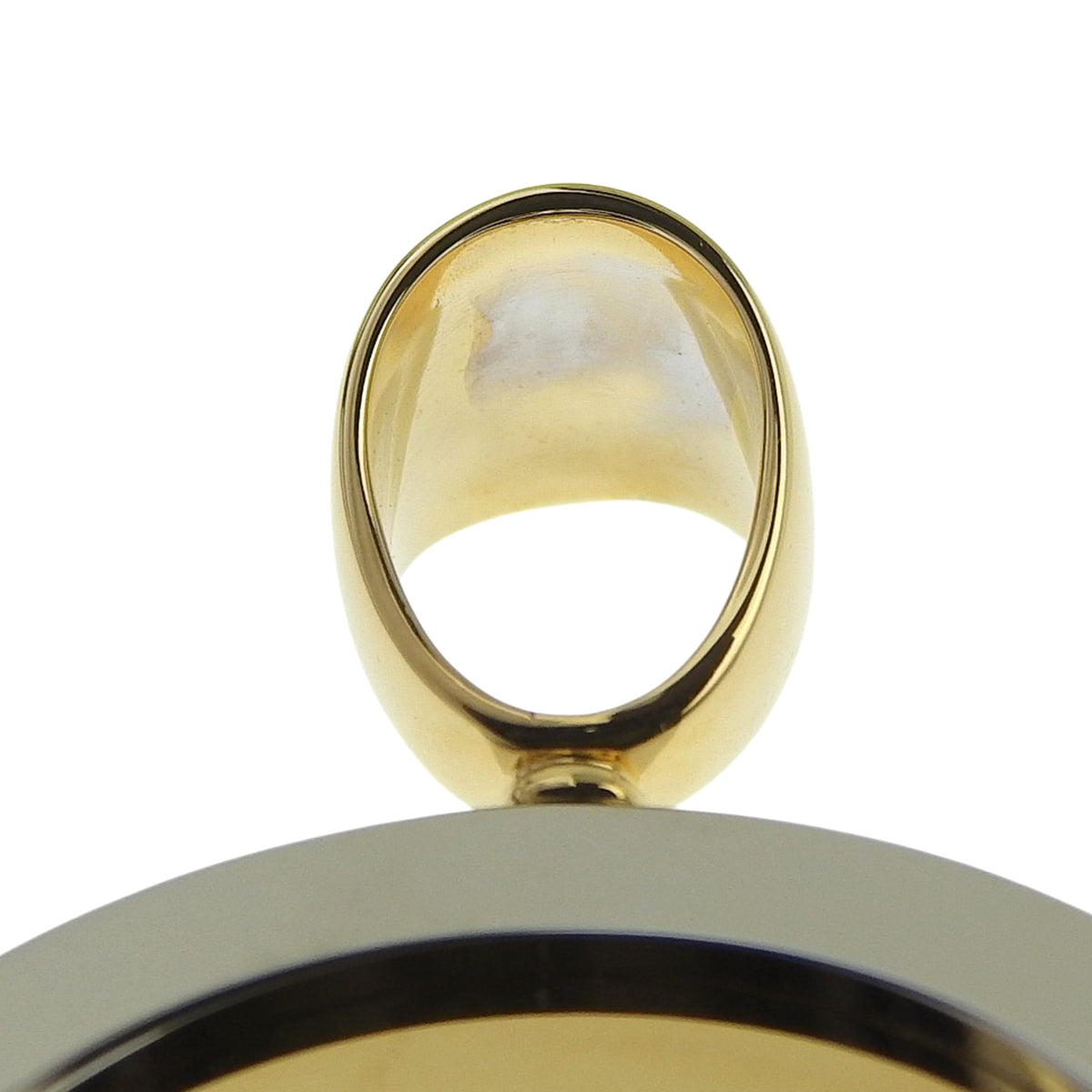 圆形吊坠顶部，双子座，黄金，18K黄金，不锈钢，SS