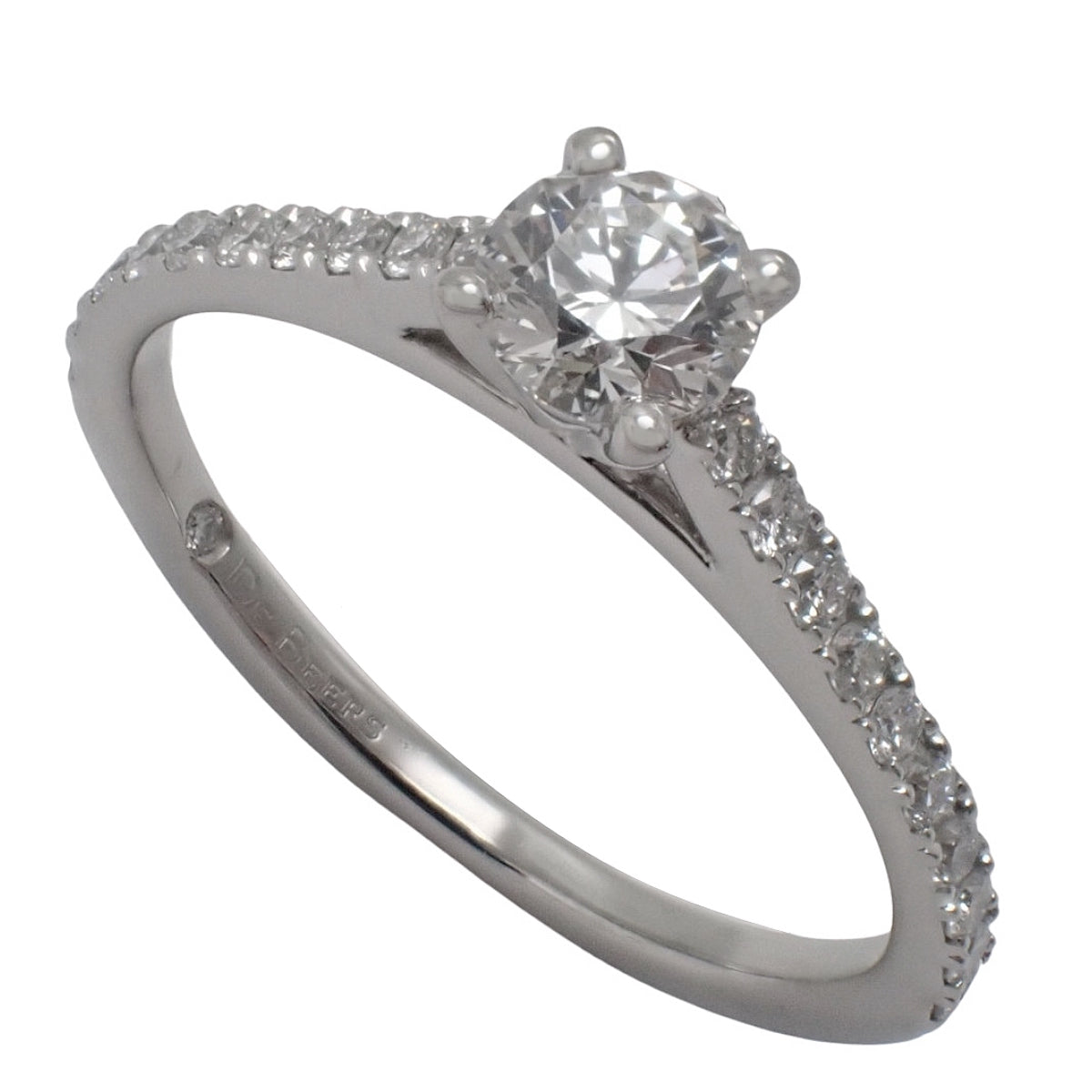 单钻戒指 钻石 铂金 Pt950 3(43)号 2.0克