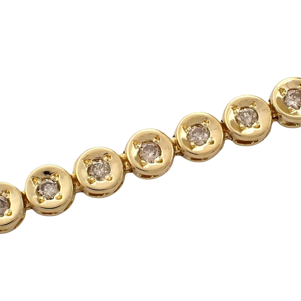 テニス ダイヤモンド ブレスレット D1.00 イエローゴールド K18YG 10.0g