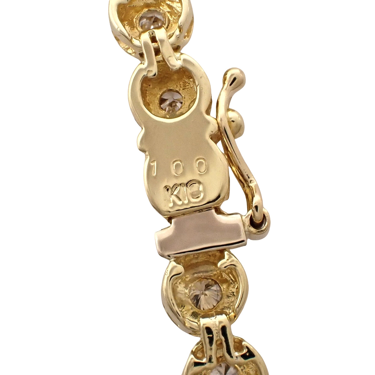 テニス ダイヤモンド ブレスレット D1.00 イエローゴールド K18YG 10.0g