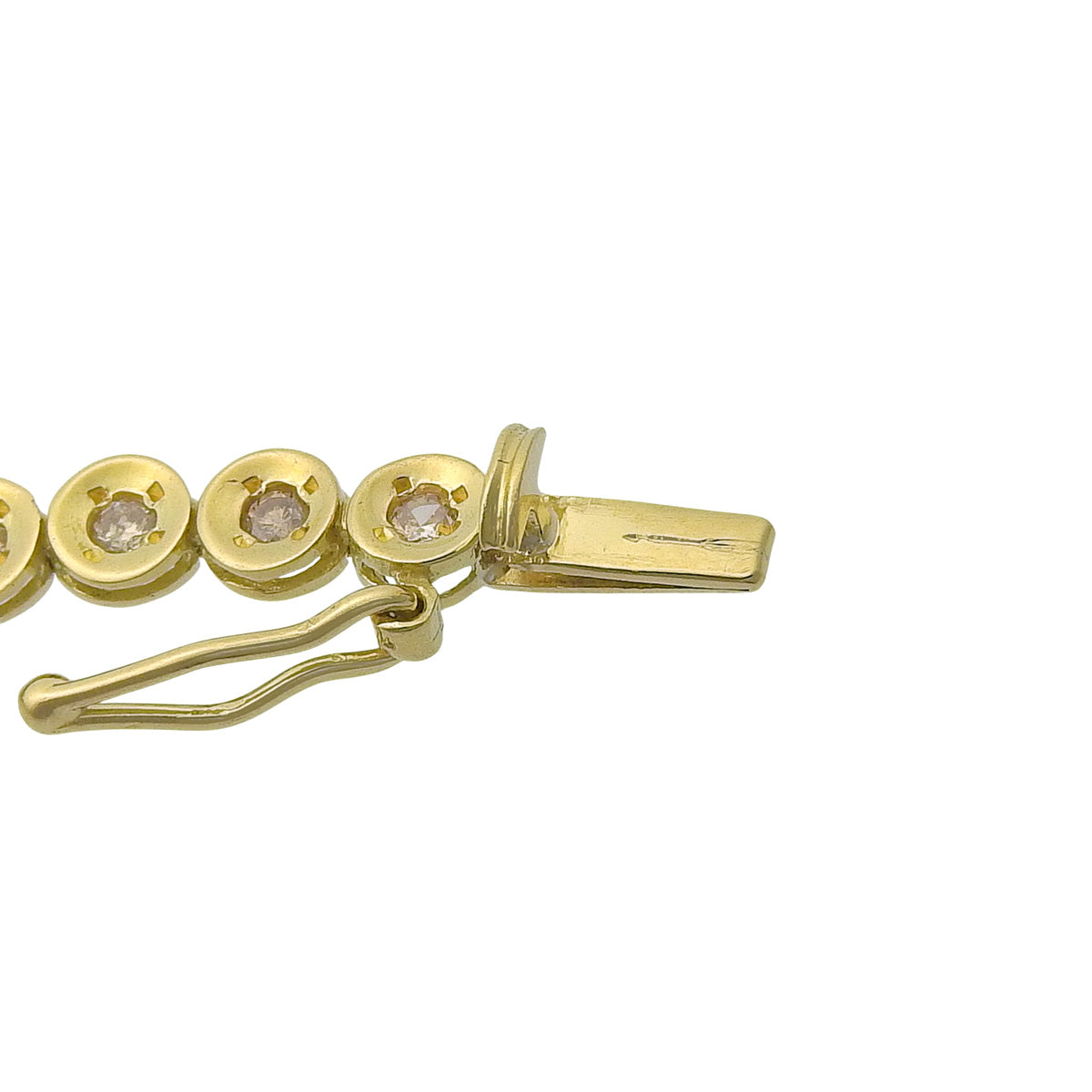 ダイヤモンド テニスブレスレット D1.00 イエローゴールド K18YG 6.3g