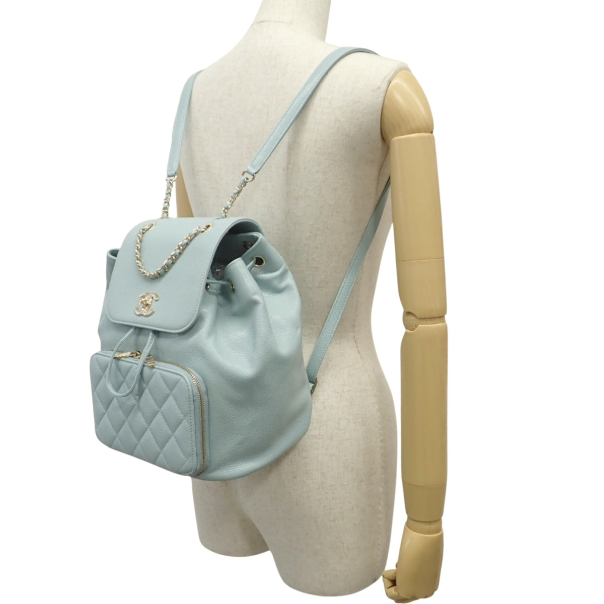 ビジネスアフィニティ マトラッセ バックパック キャビアスキン ライトブルー AS3530