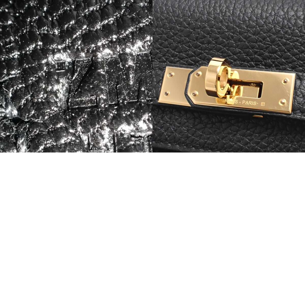 Kelly 25（内侧缝线）Togo黑色，配金色五金配件和Z字印记