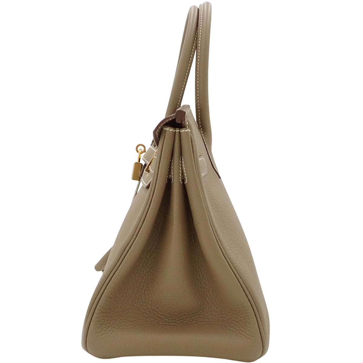 Birkin 30，Taurillon Clemence Etoupe/Etoupe 皮革，金色五金配件，Z 标记