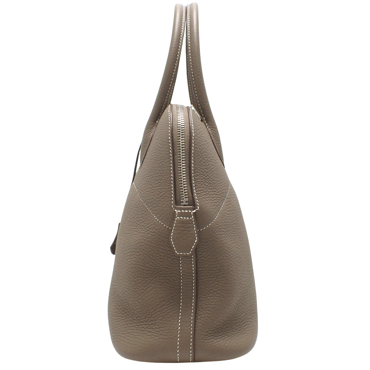 Bolide 31，Taurillon Clemence 皮革，钯金五金配件，Etoupe/Etoupe，银色五金配件，C 印记