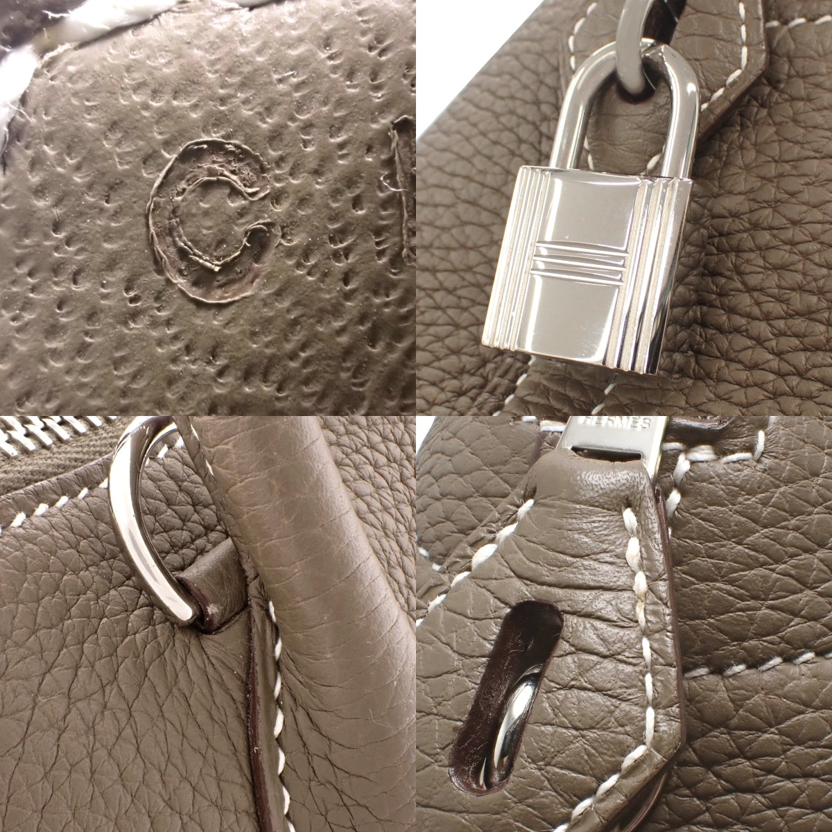 ボリード31 トリヨンクレマンス パラジウム金具 エトープ/エトゥープ シルバー金具 C刻印