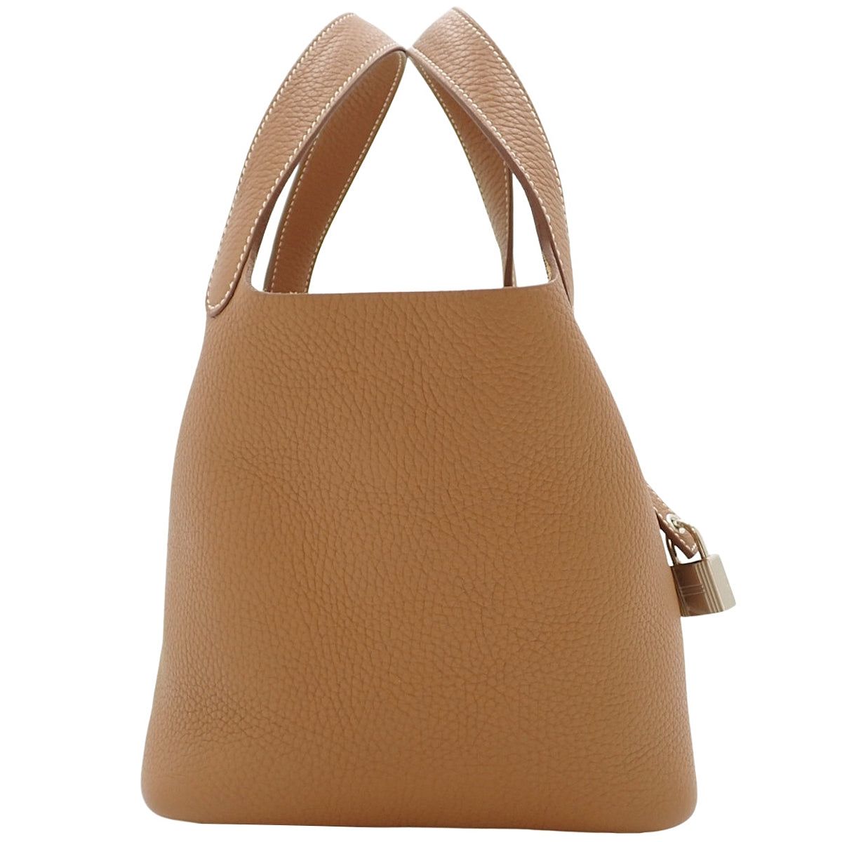 Picotin Lock PM，Taurillon Clemence 皮革，钯金配件，金色、银色配件，B 印记