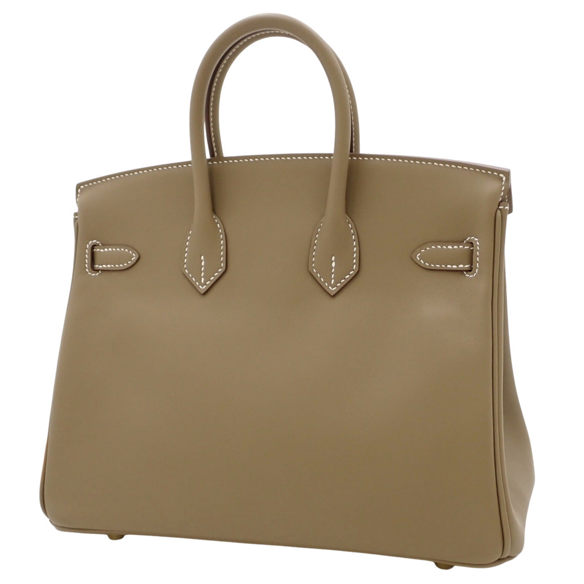 【全新】铂金包 25，K 字压纹，Swift 皮革，灰褐色/灰褐色，金色五金