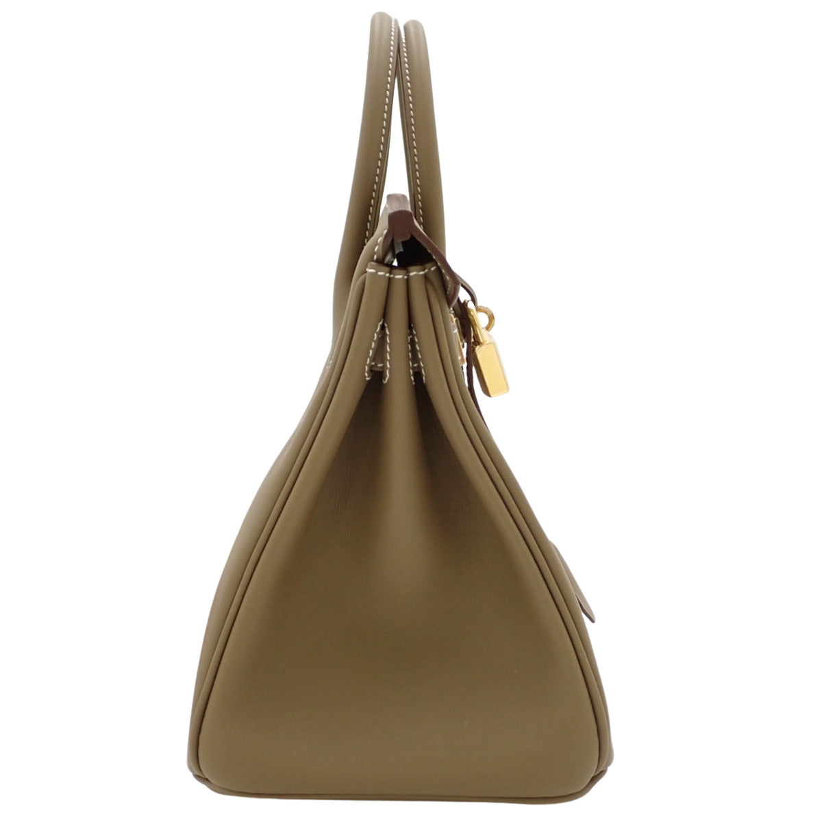 【全新】铂金包 25，K 字压纹，Swift 皮革，灰褐色/灰褐色，金色五金