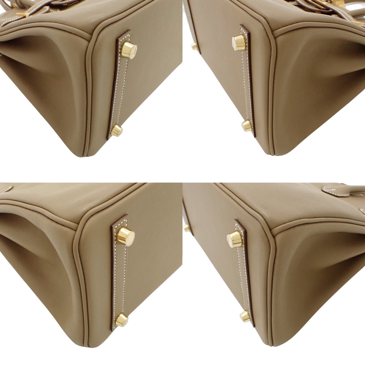 【全新】铂金包 25，K 字压纹，Swift 皮革，灰褐色/灰褐色，金色五金