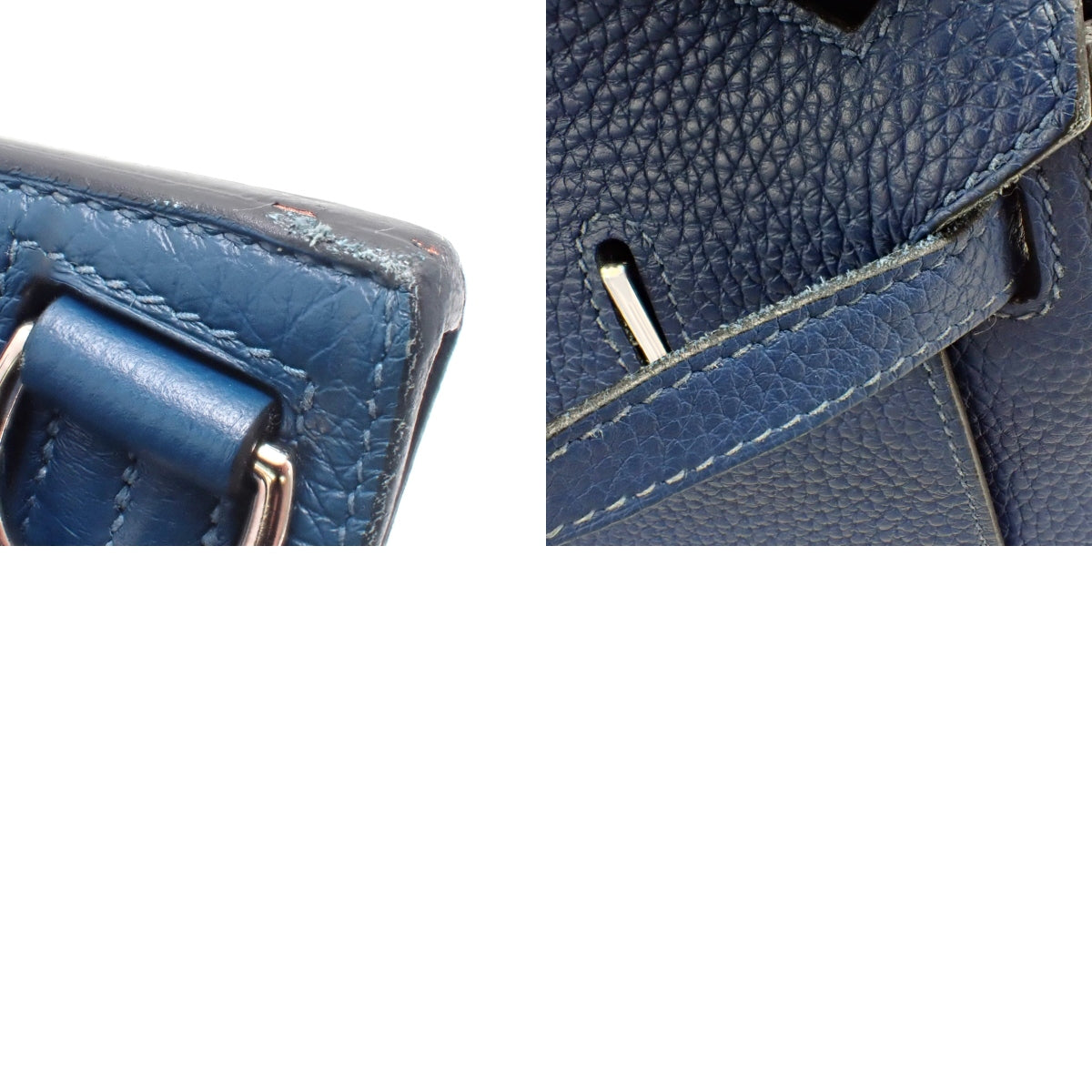 Gypsier 28, Triomphe Clemence leather, deep blue, silver hardware, Y hallmark.