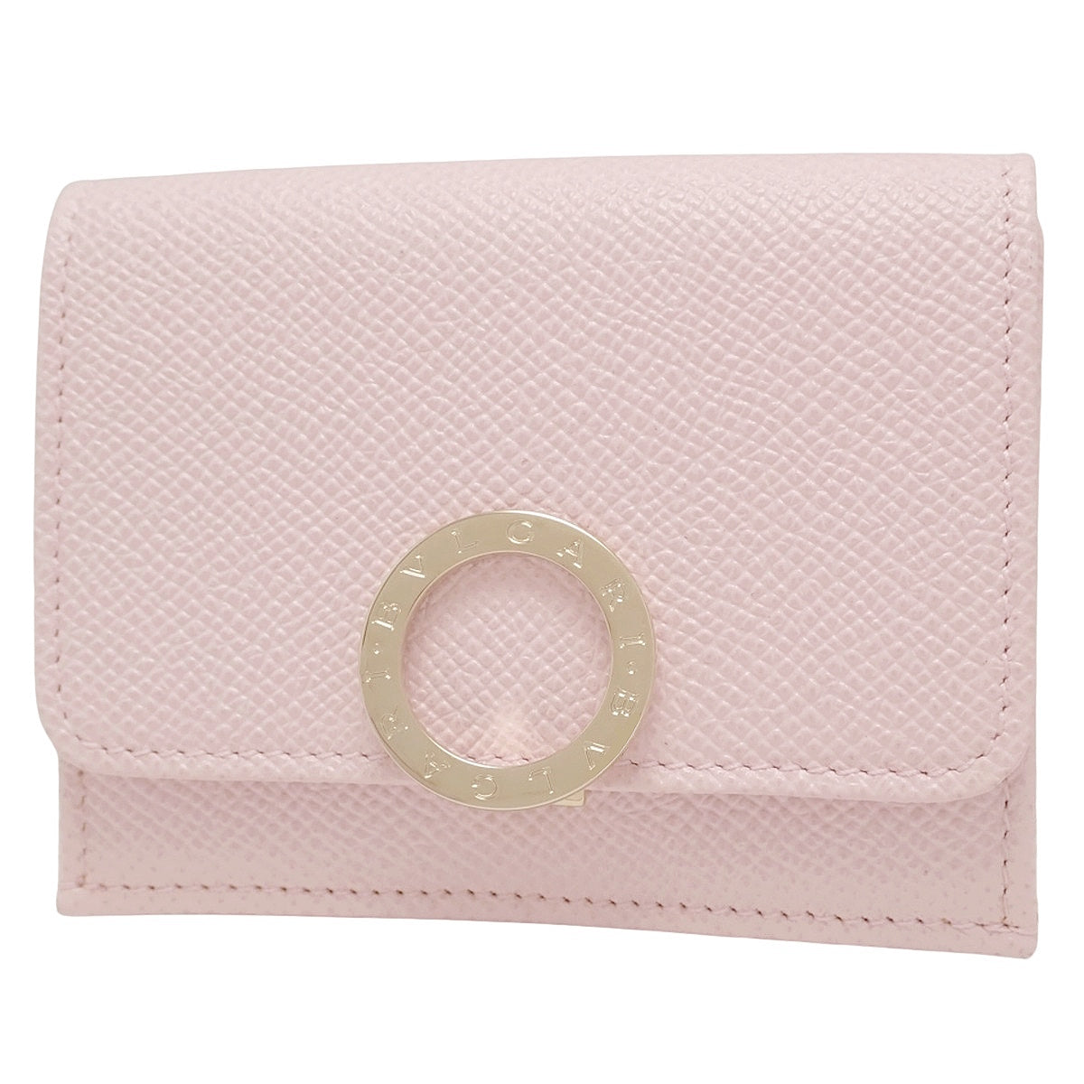 Bvlgari Bvlgari Tri-fold Wallet Leather Pink 289064