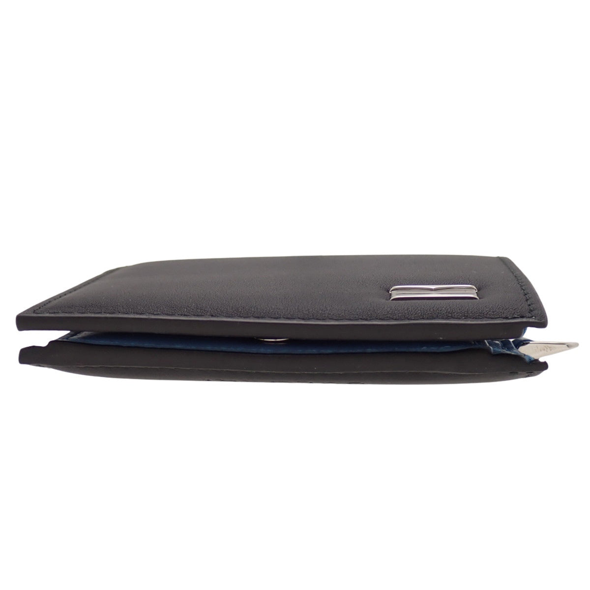 B Zero One Bifold Wallet, Leather, Black/Blue