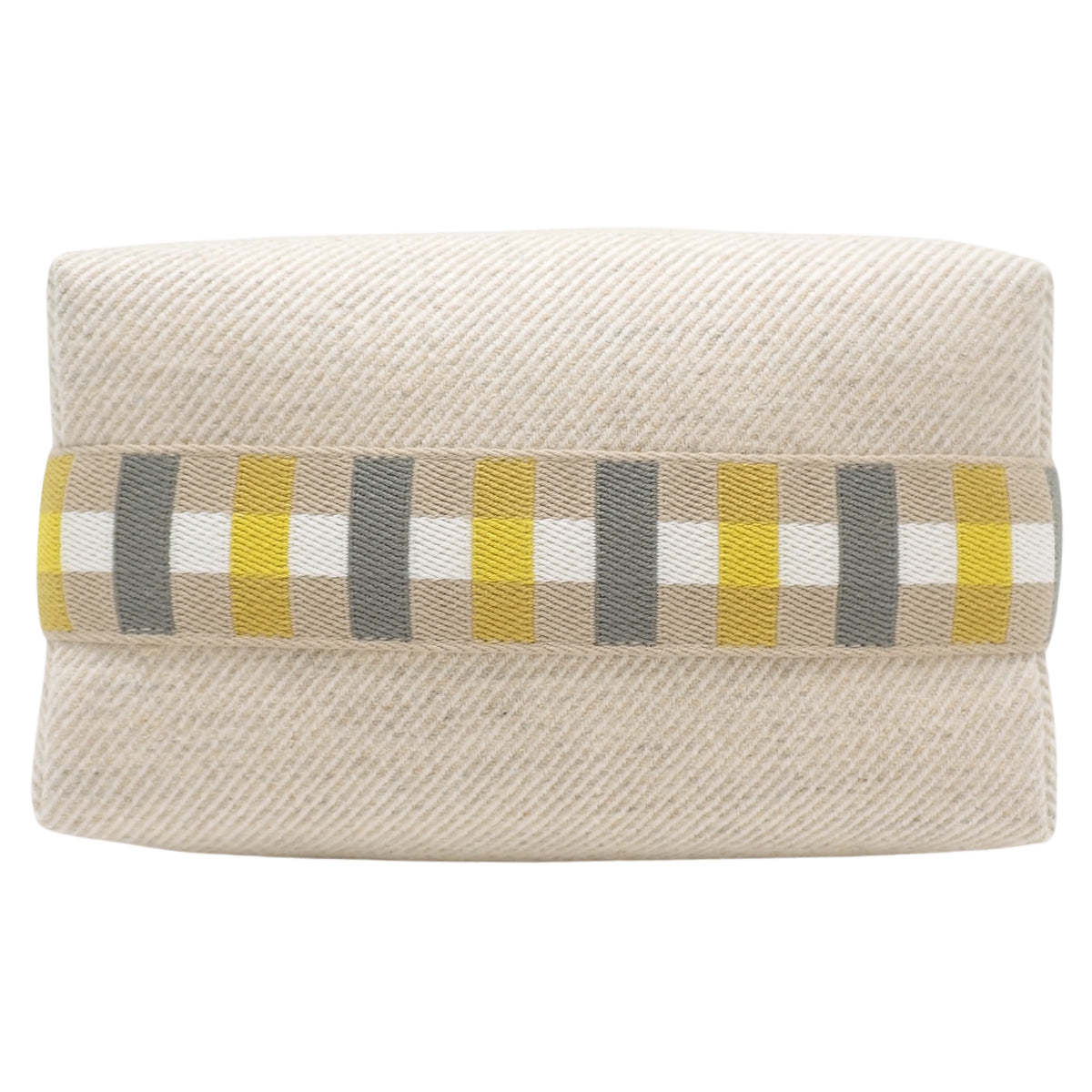 Brid'a Black PM, wool, cotton, palladium hardware, beige, yellow, gray, silver hardware.