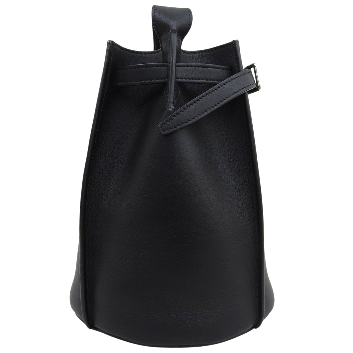 黑色真皮大号水桶包 183343
