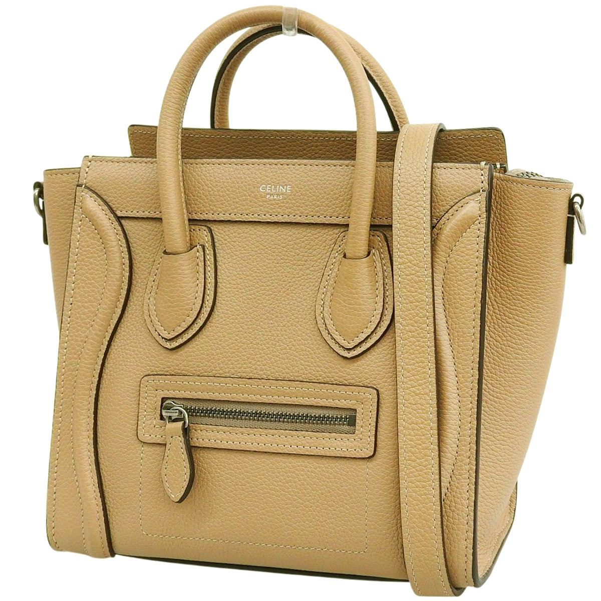 Luggage Nano Shopper 手提包，小牛皮材质，沙丘色，货号 189243DRU.03UN