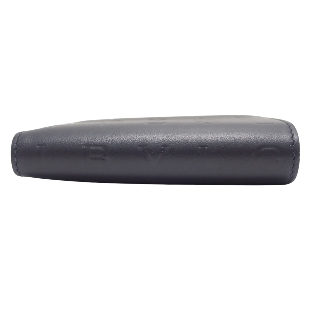 Bvlgari Logo Infinite Compact Wallet in Black Calfskin