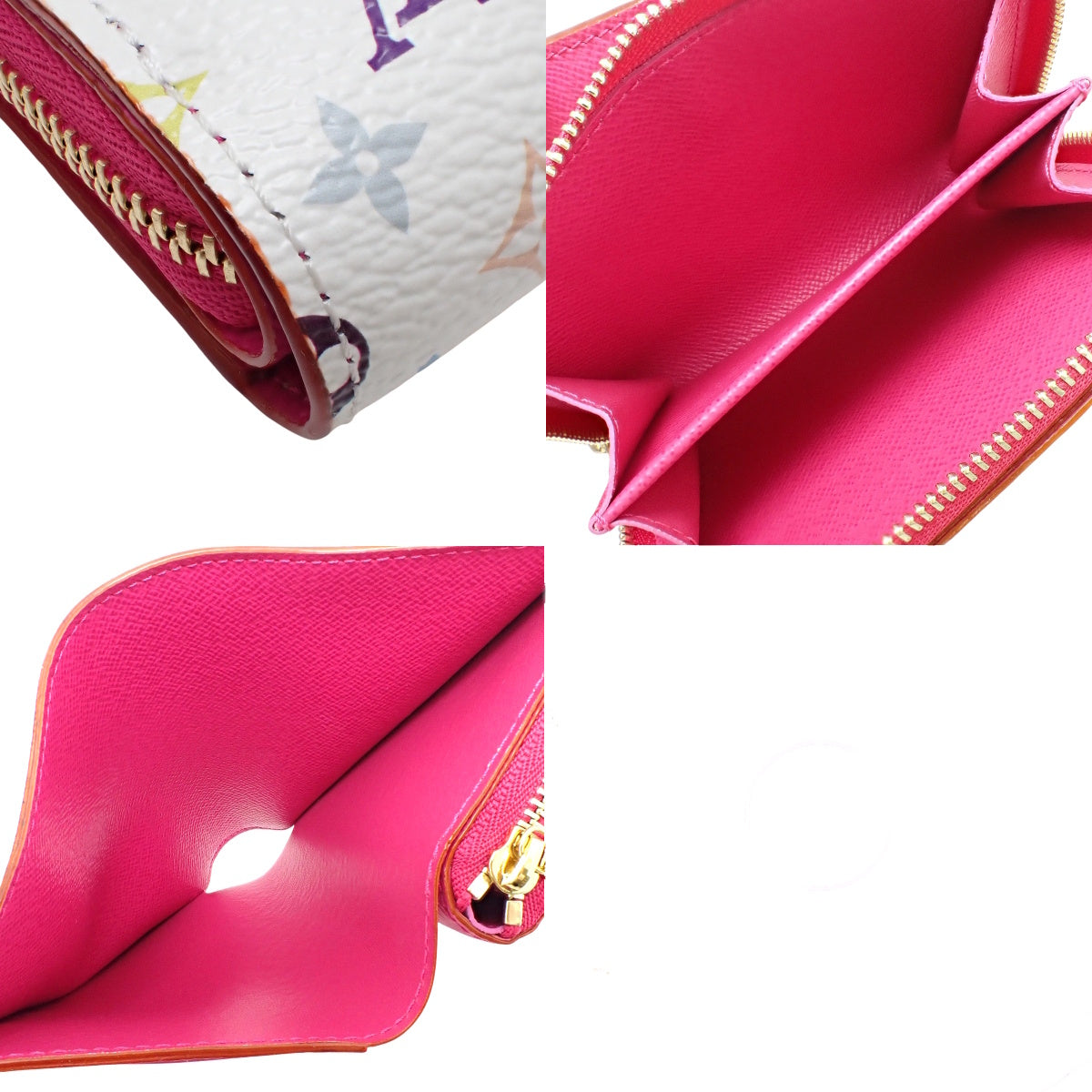 Monogram Multicolore LV×TM Portefeuille Lou Blanc M14093，与村上隆合作款