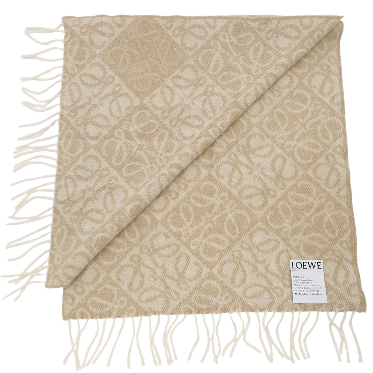 アナグラム スカーフ ウール カシミヤ F811SS1X01