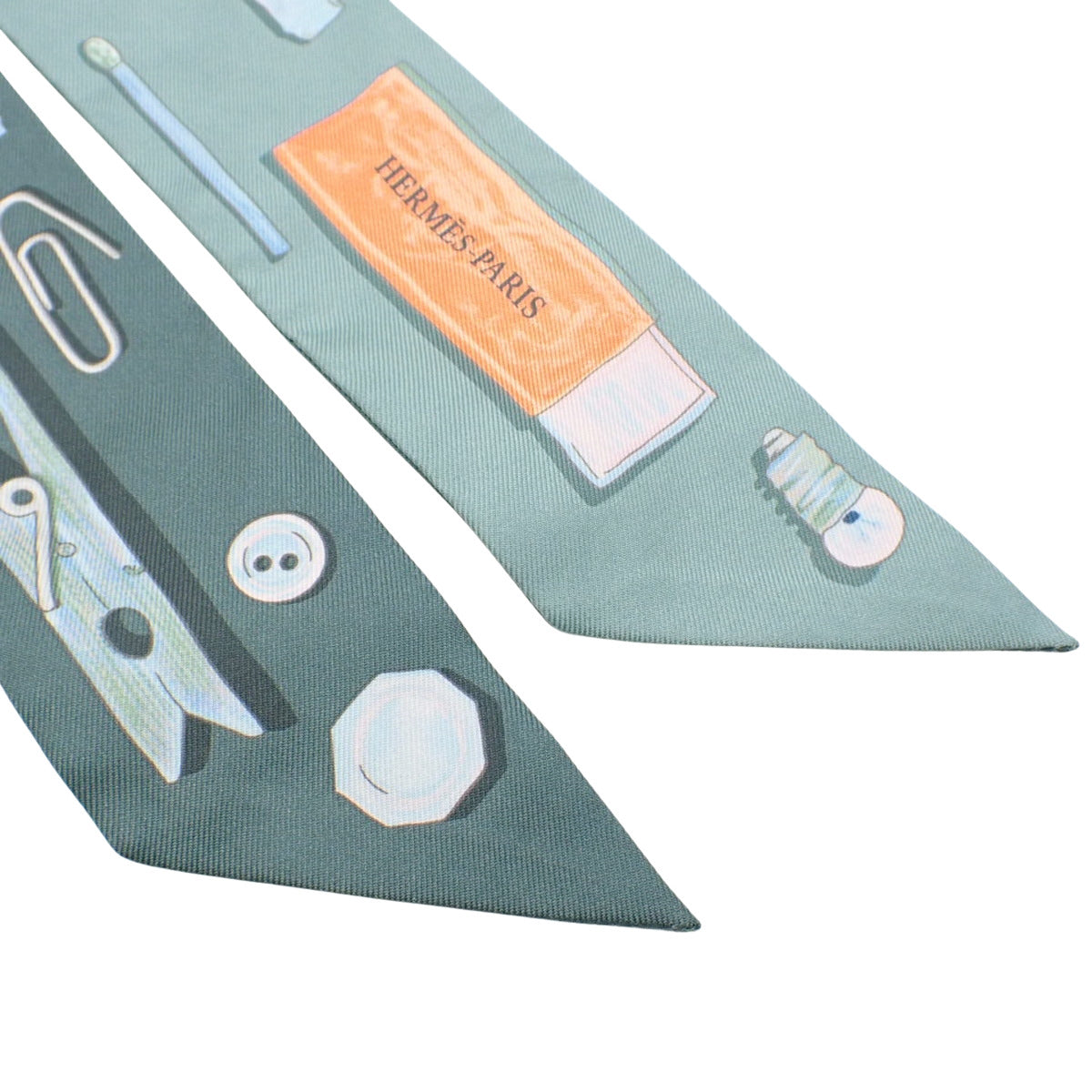 IN THE POCKET Twilly Silk Veil de Gris/Blue Ciel/Apricot H062340S 05