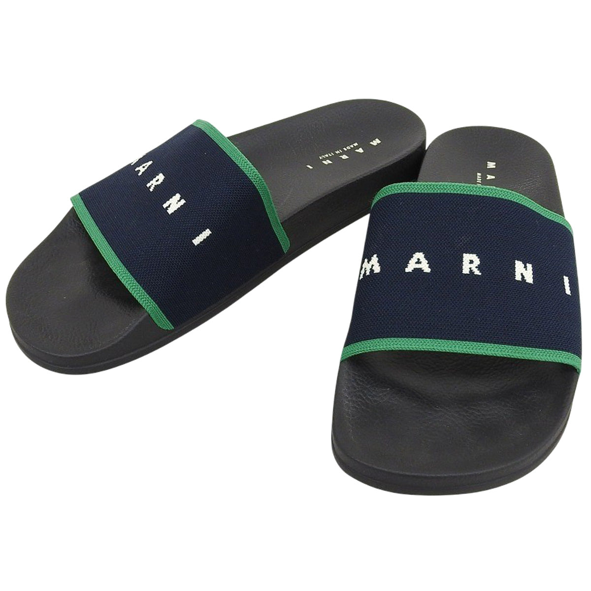 Jacquard logo rubber sandals 41