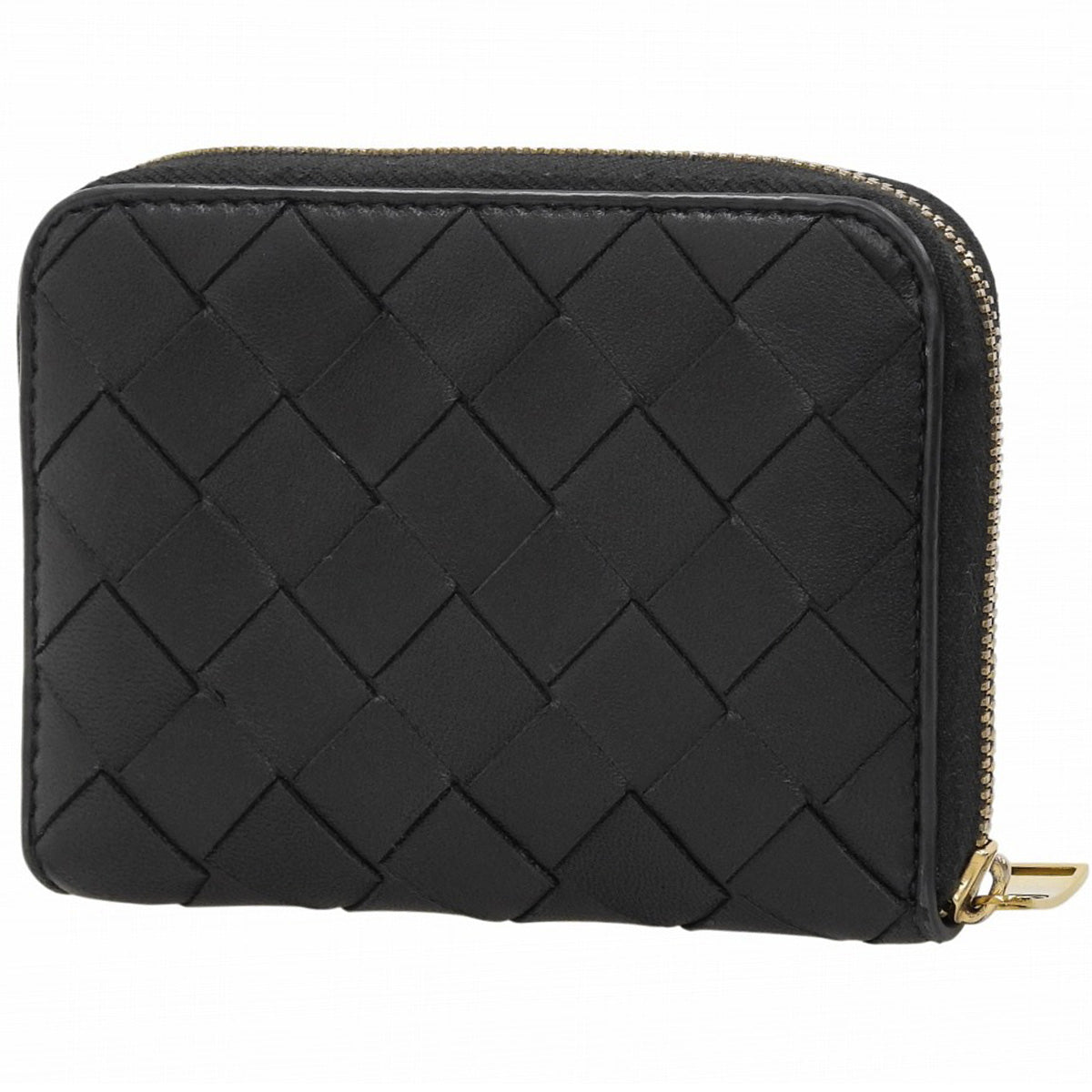 イントレチャート ラウンドファスナー コインパース ラムスキン ブラック 600874