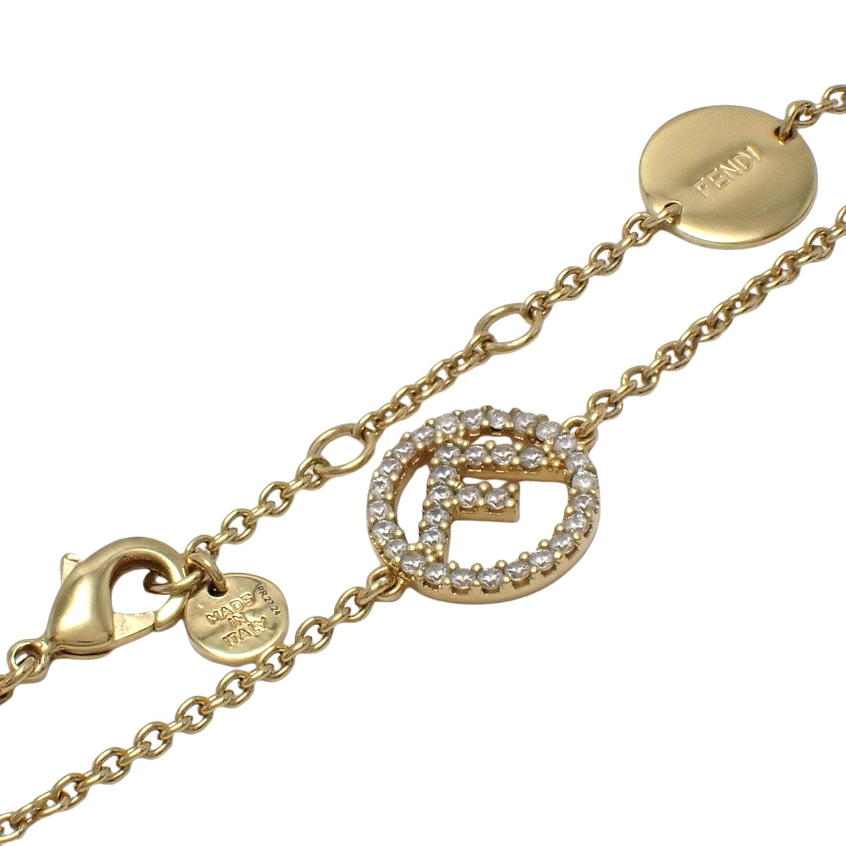F 是 Fendi 手镯金属（GP）水晶