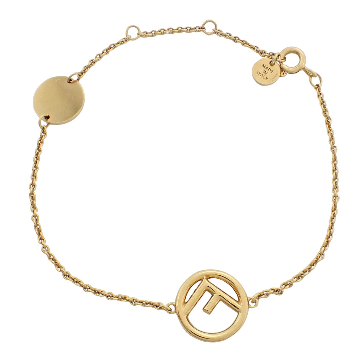 F 是 Fendi 手镯金属（GP）水晶