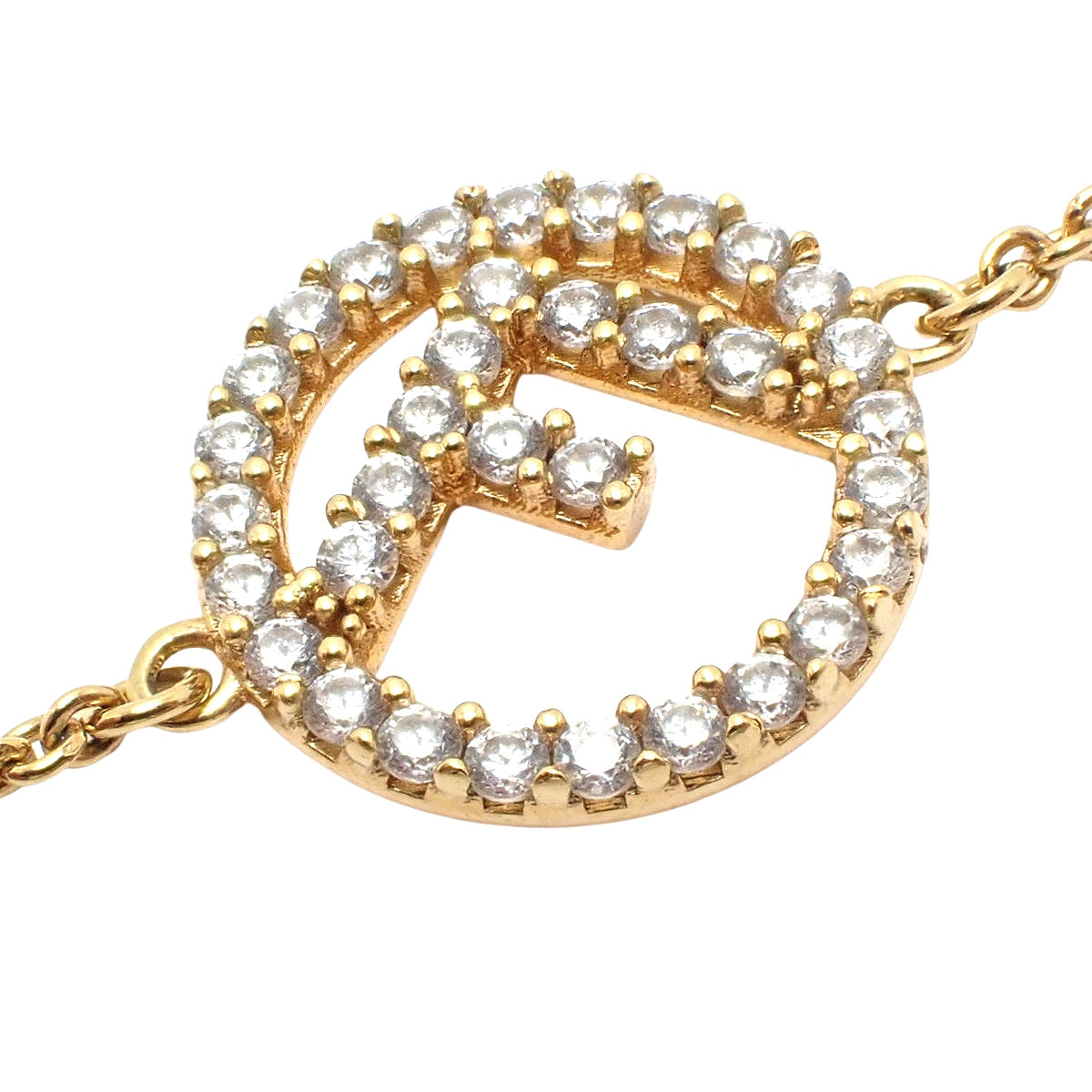 F 是 Fendi 手镯金属（GP）水晶