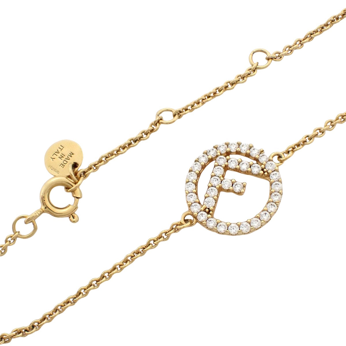 F 是 Fendi 手镯金属（GP）水晶