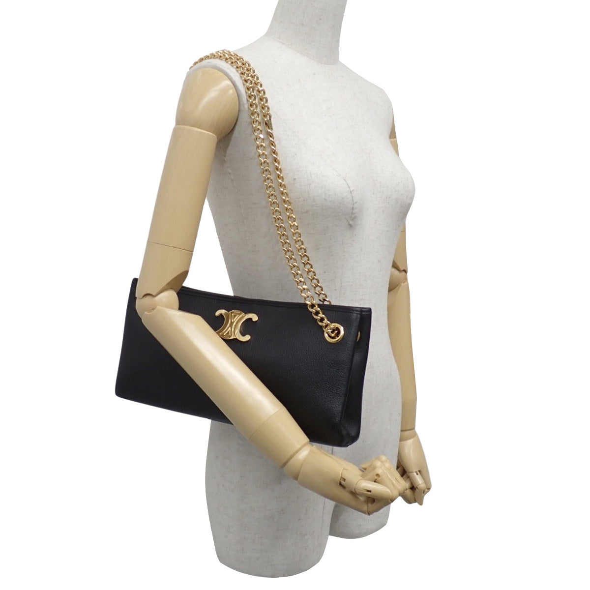 ニュースペーパー ミディアムバッグ カーフ ブラック 114253FDU.38NO